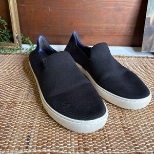 Rothy's The Original Slip On Sneakers Black Machine Washable Women's Size 11